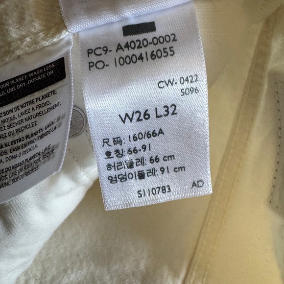 Levi's  Premium XL Flood Women's Cream Wide Leg Jeans SZ 26 - Picture 6 of 11